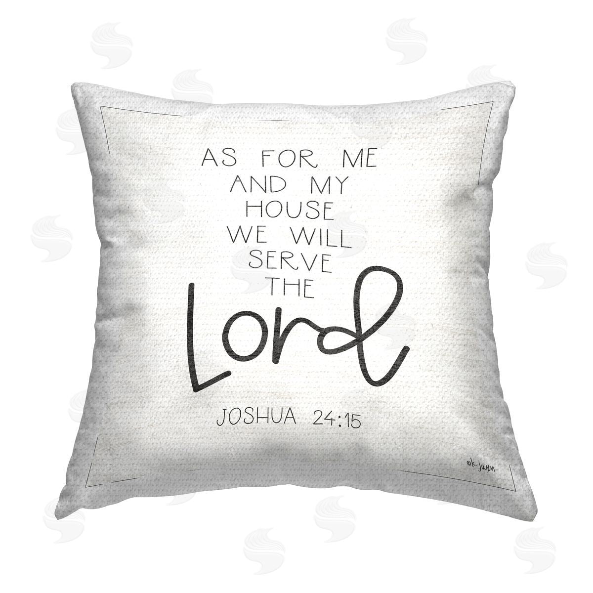 Joshua 24:15 Proverb Phrase Outdoor Printed Pillow, Home Decor by Jaxn Blvd.