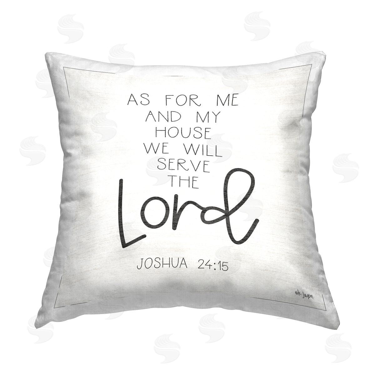 Joshua 24:15 Proverb Phrase Decorative Printed Pillow, Home Decor by Jaxn Blvd.
