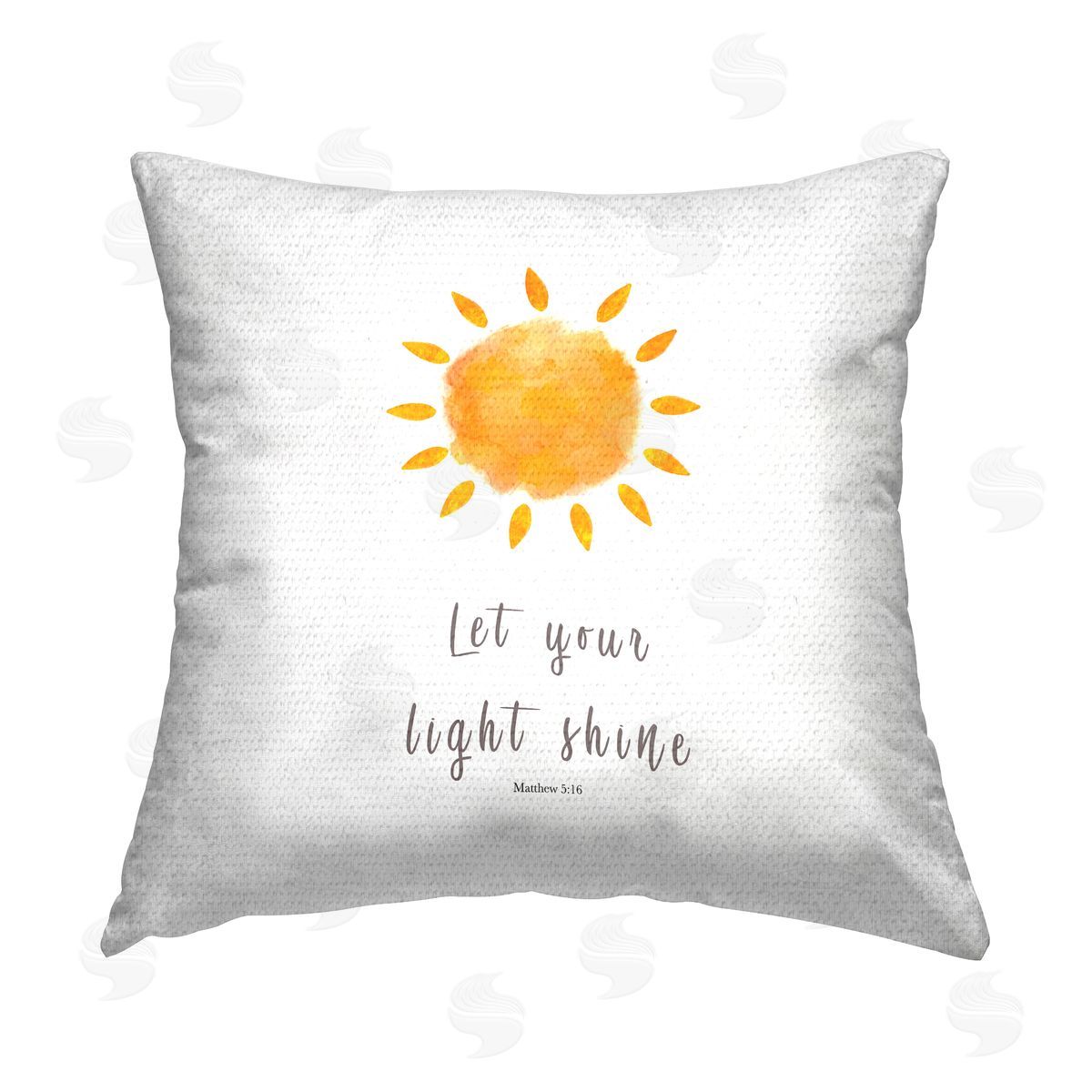 Let Your Light Shine Proverb Outdoor Printed Pillow, Home Decor by Amber Clarkson