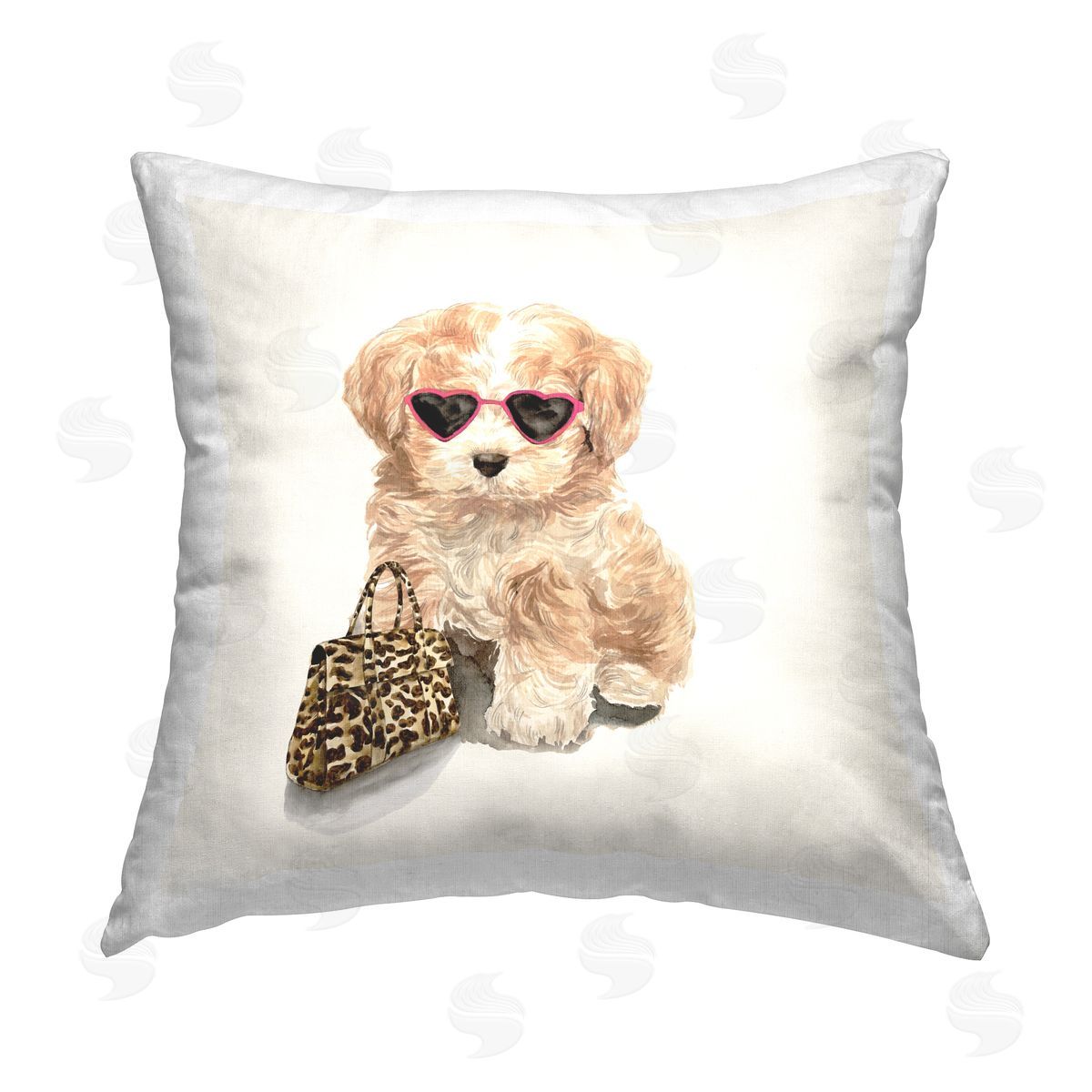 Fashionista Glam Puppy Decorative Printed Pillow, Home Decor by Masey St. Studios