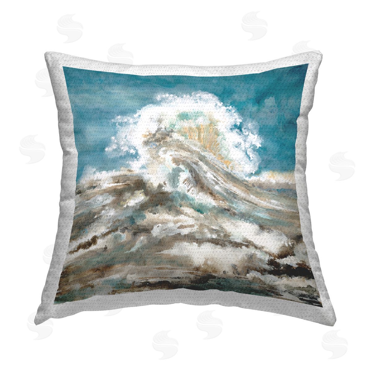 Abstract Water Splash Landscape Outdoor Printed Pillow, Home Decor by Liz Jardine