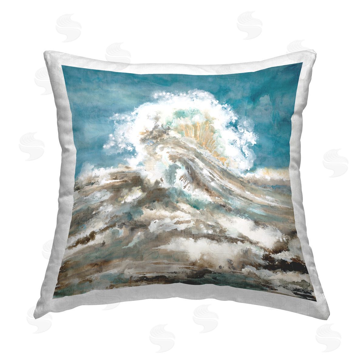 Abstract Water Splash Landscape Decorative Printed Pillow, Home Decor by Liz Jardine