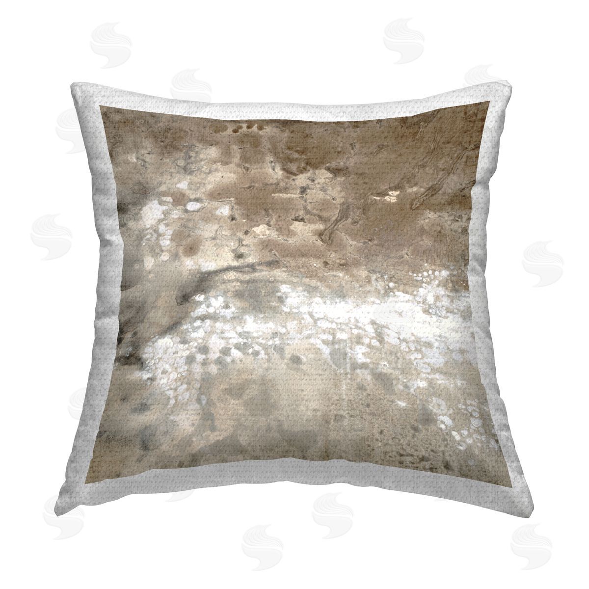 Abstract Brown Splash Outdoor Printed Pillow, Home Decor by Liz Jardine