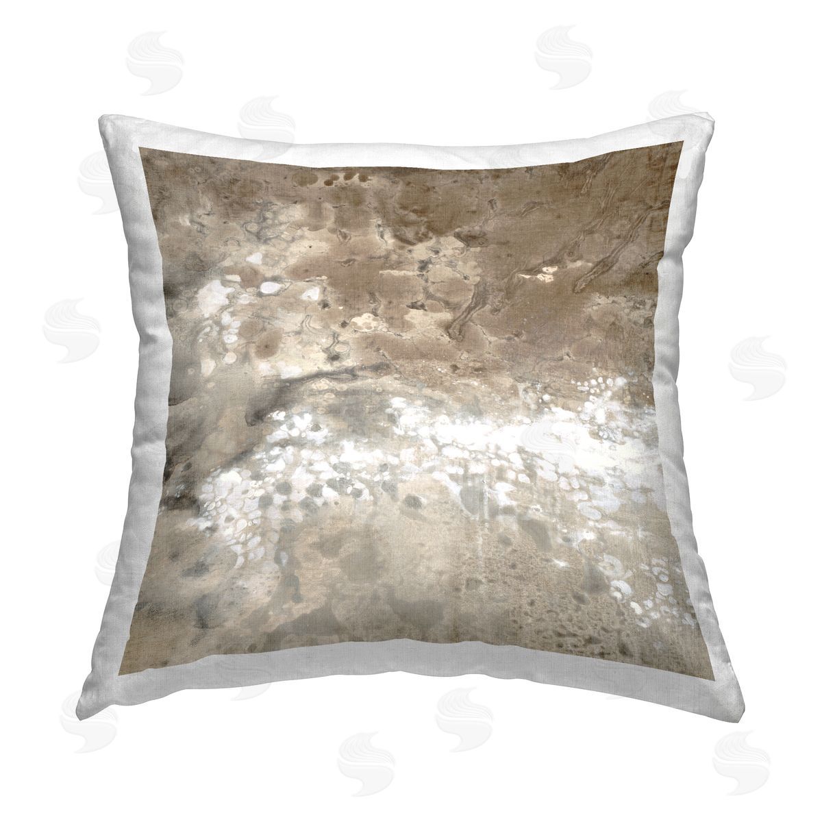 Abstract Brown Splash Decorative Printed Pillow, Home Decor by Liz Jardine