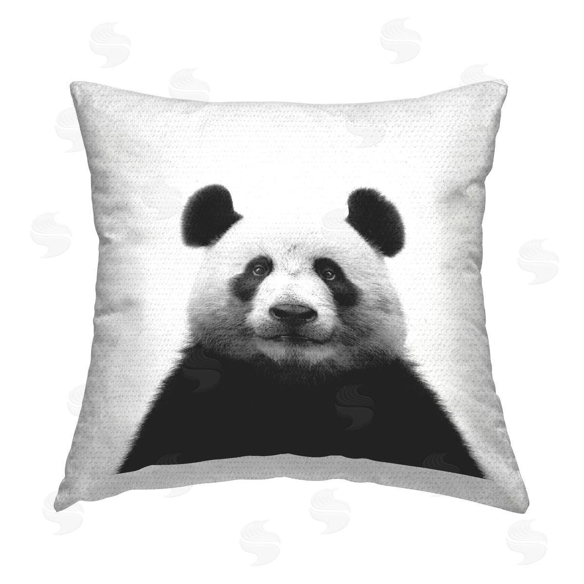 Panda Bear Simple Portrait Outdoor Printed Pillow, Home Decor by Elephant Stock