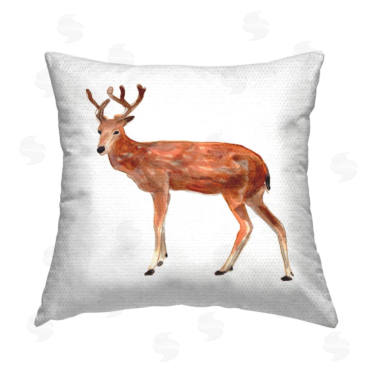 Modern Deer Portrait Outdoor Printed Pillow, Home Decor by June Erica Vess