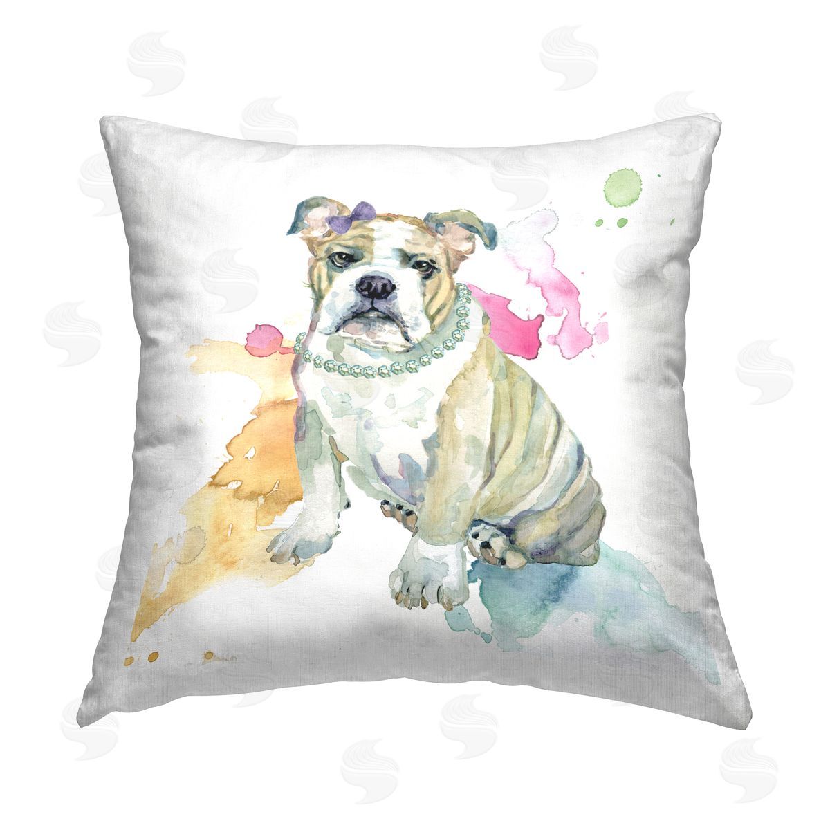Pampered Pet Bulldog Decorative Printed Pillow, Home Decor by Livi and Finn