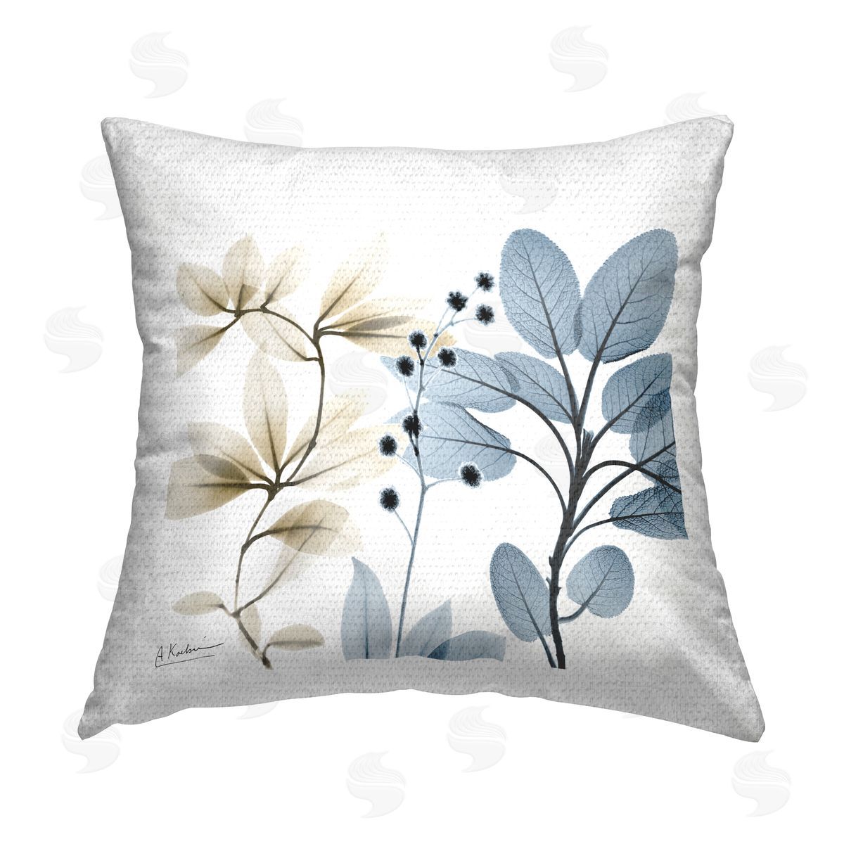 Modern Plant Sprouts Outdoor Printed Pillow, Home Decor by Albert Koetsier