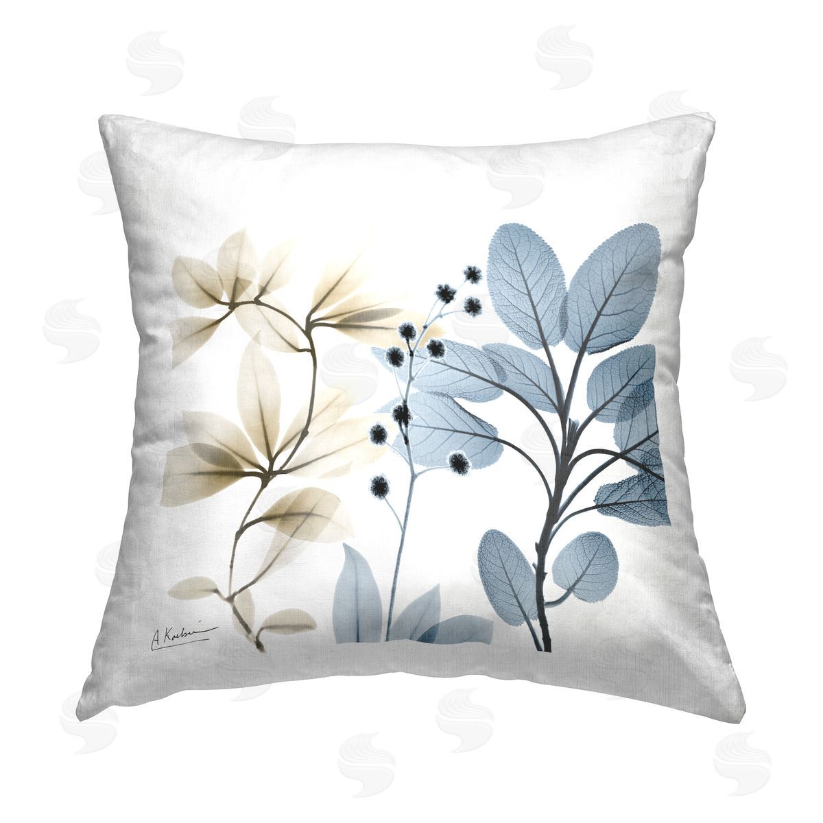 Modern Plant Sprouts Decorative Printed Pillow, Home Decor by Albert Koetsier