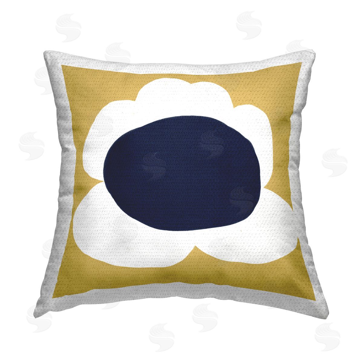 Contemporary Yellow Flower Outdoor Printed Pillow, Home Decor by Deborah Velasquez