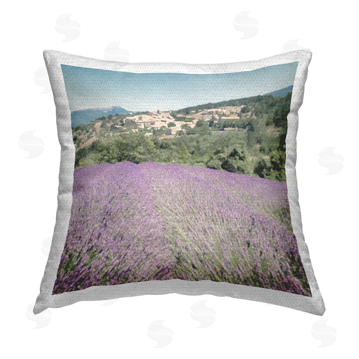Countryside Agriculture Landscape Outdoor Printed Pillow, Home Decor by LSR Design Studio