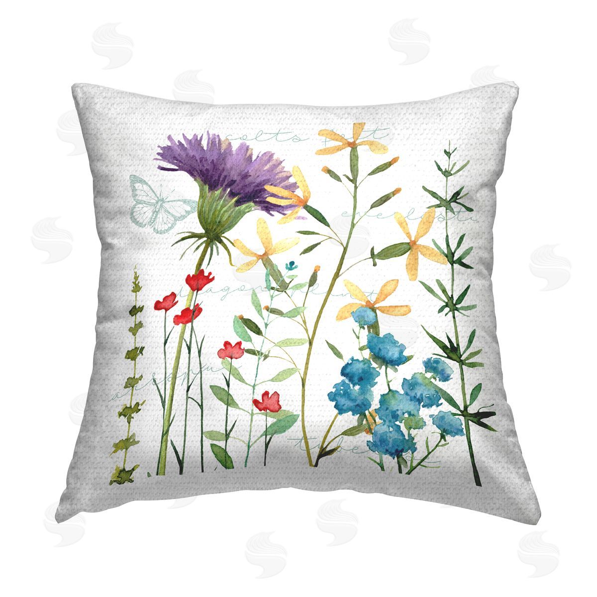 Vintage Floral Blooms Outdoor Printed Pillow, Home Decor by Livi and Finn