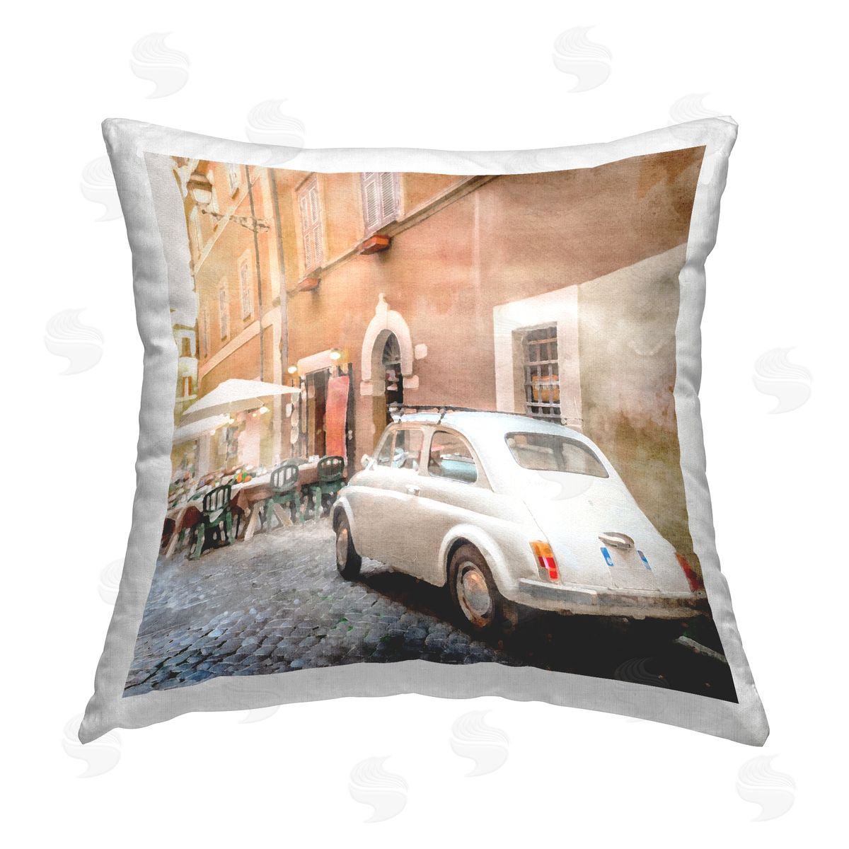 Neighborhood City Architecture Decorative Printed Pillow, Home Decor by LSR Design Studio