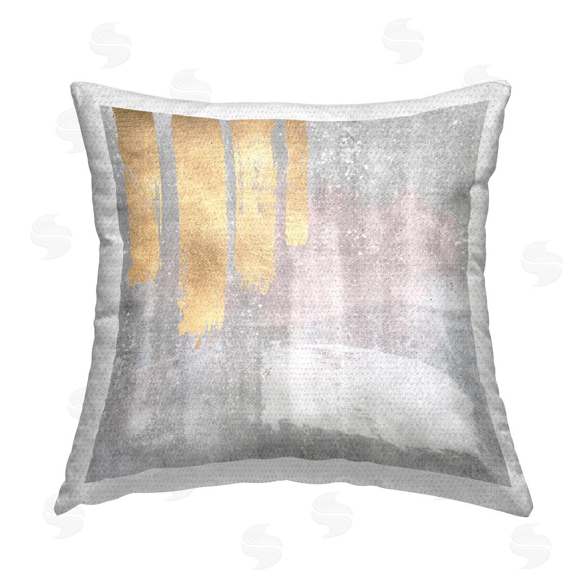 Grey Glam Abstract Outdoor Printed Pillow, Home Decor by LSR Design Studio