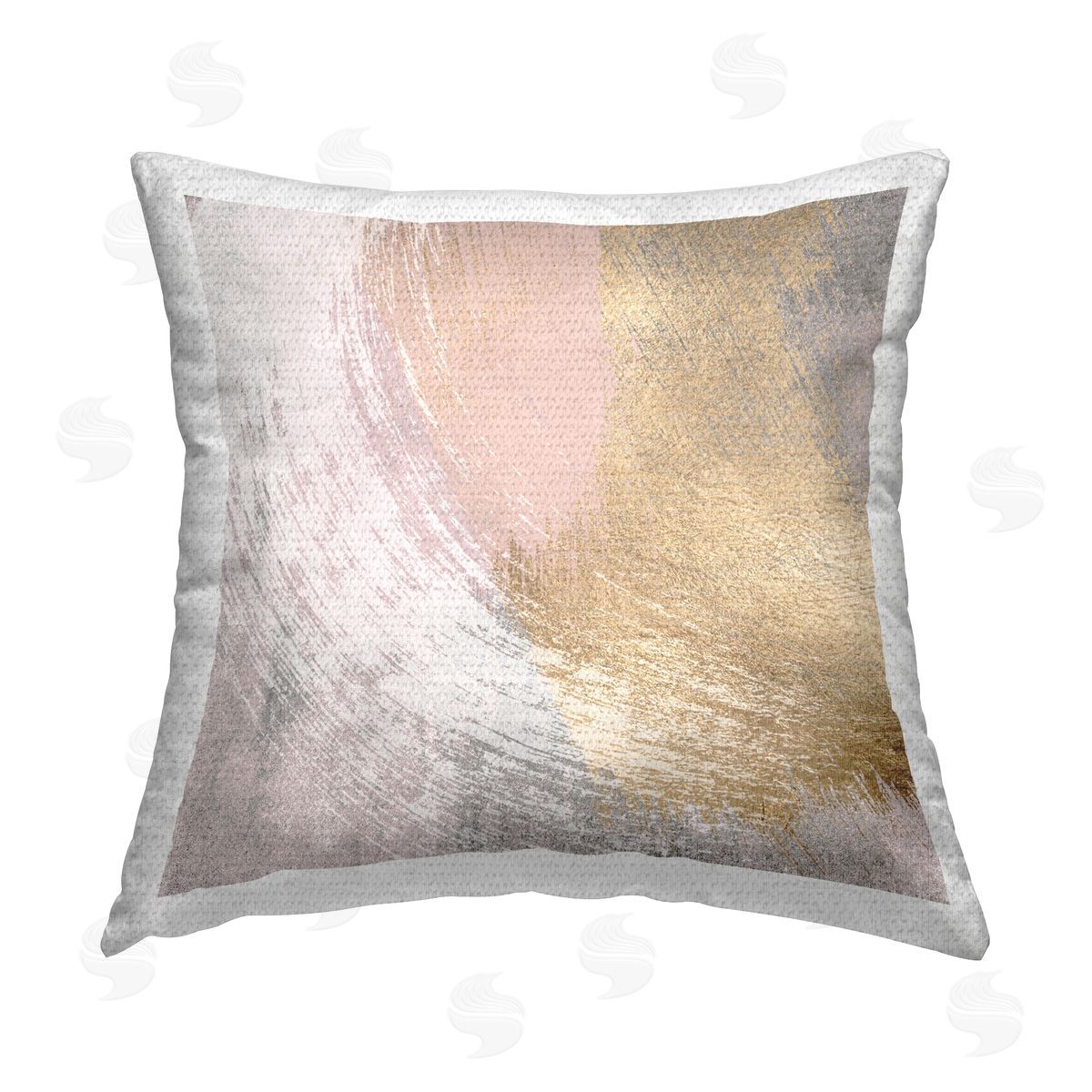 Pink & Grey Abstract Outdoor Printed Pillow, Home Decor by LSR Design Studio