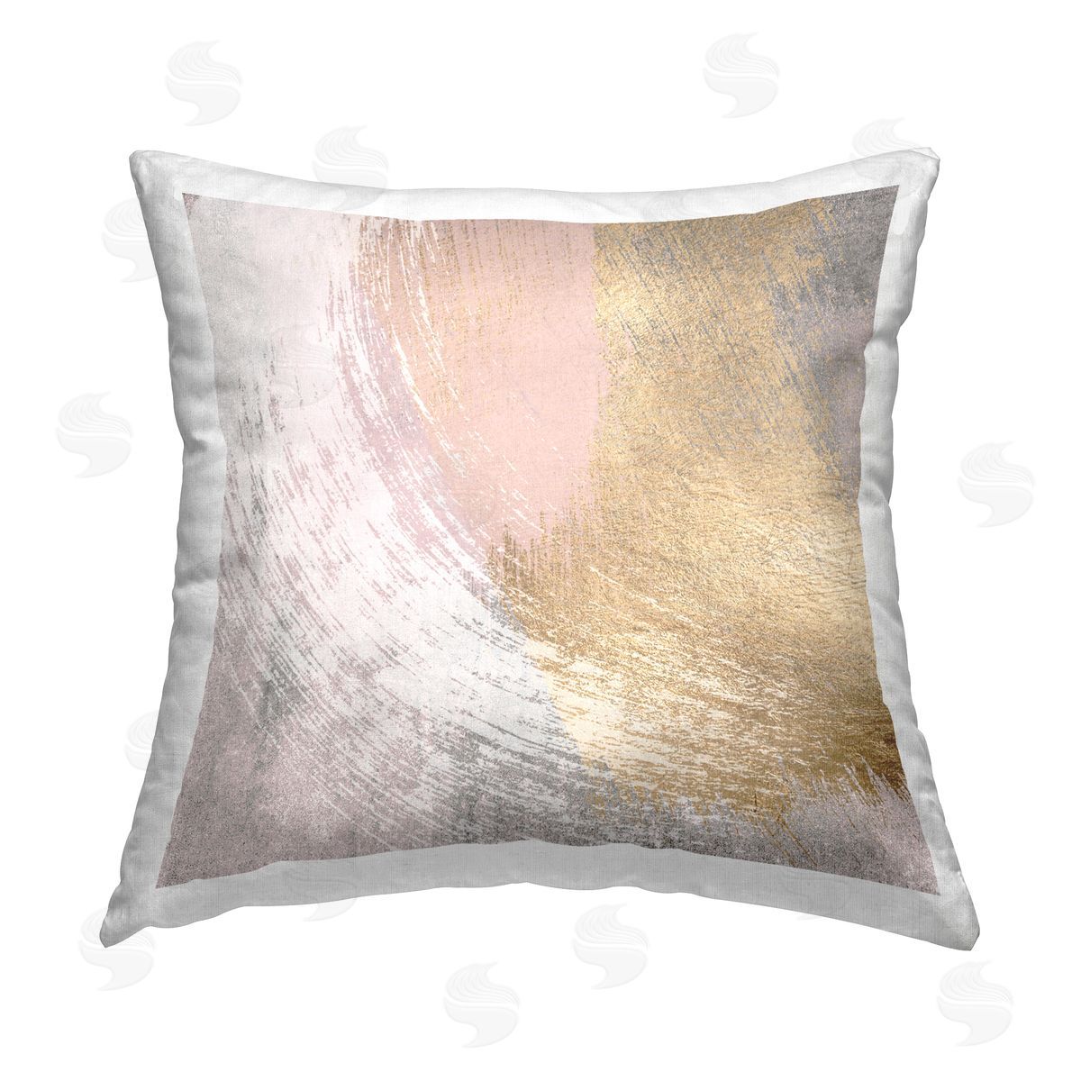 Pink & Grey Abstract Decorative Printed Pillow, Home Decor by LSR Design Studio