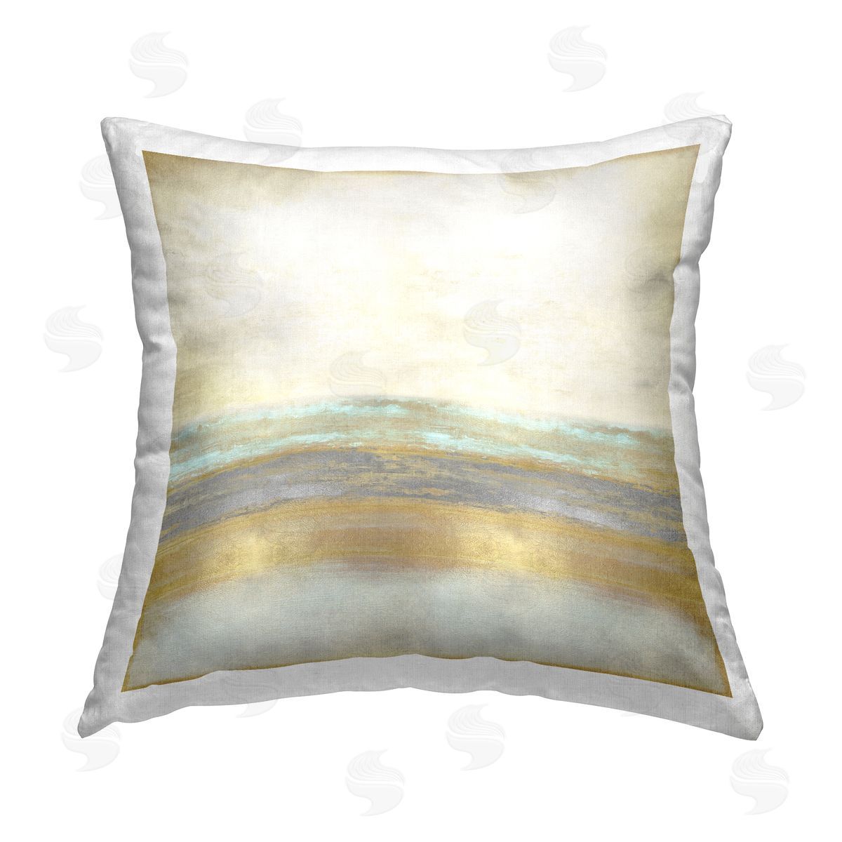Golden Reflection Abstraction Decorative Printed Pillow, Home Decor by Taylor Hamilton