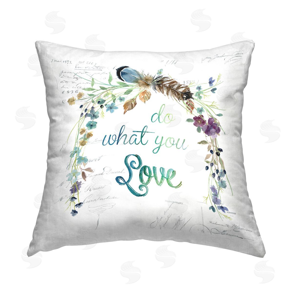 Do What You Love Phrase Decorative Printed Pillow, Home Decor by Livi and Finn