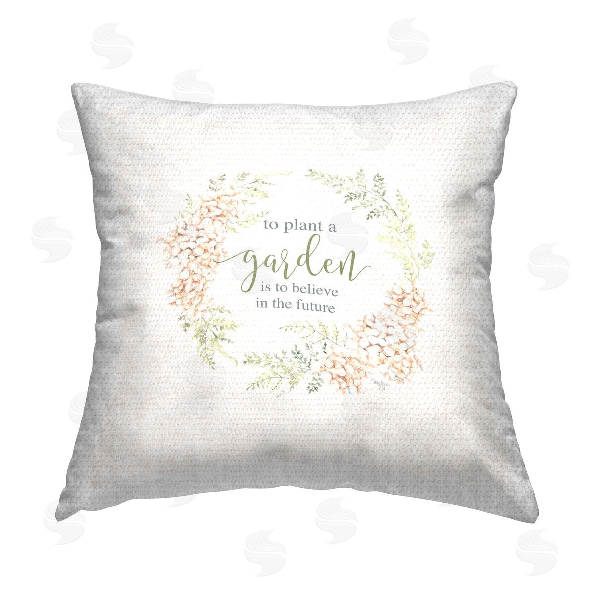 Uplifting Garden Phrase Outdoor Printed Pillow, Home Decor by Mollie B.