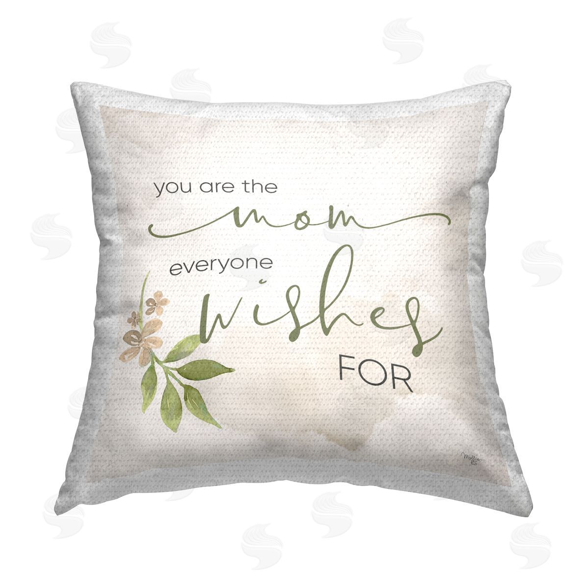 Mother's Day Floral Phrase Outdoor Printed Pillow, Home Decor by Mollie B.