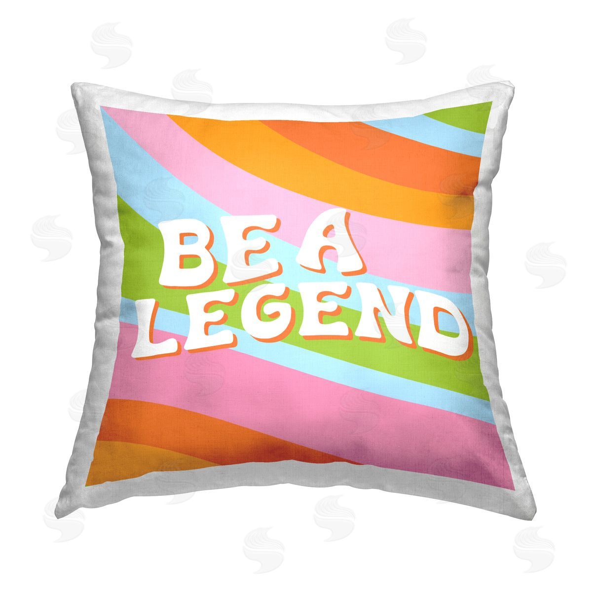 Emily Dumas Retro Be A Legend Phrase Printed Plush Polyester Throw Pillow