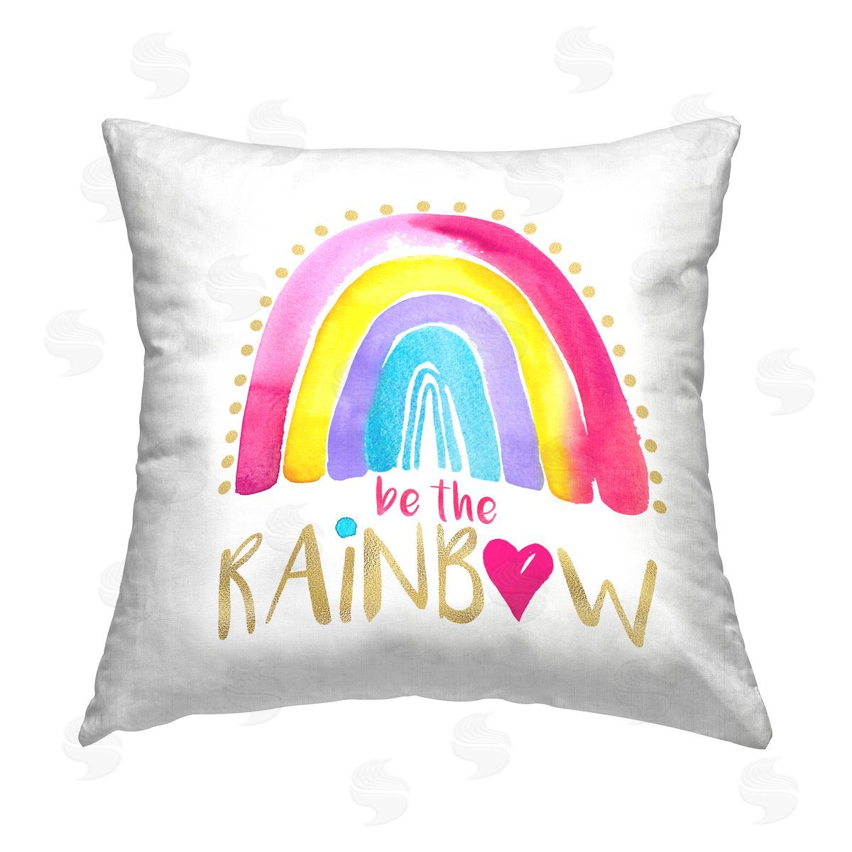 Enya Todd Be The Rainbow Uplifting Printed Plush Polyester Throw Pillow
