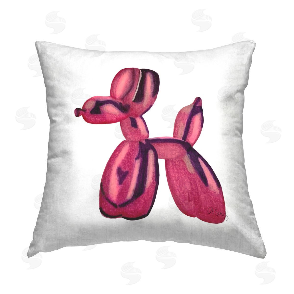 Ale Saiz Studio Abstract Balloon Animal Printed Plush Polyester Throw Pillow