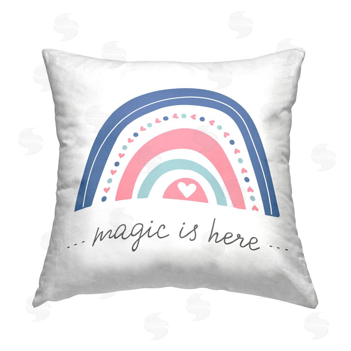LSR Design Studio Magic Is Here Rainbow Printed Plush Polyester Throw Pillow