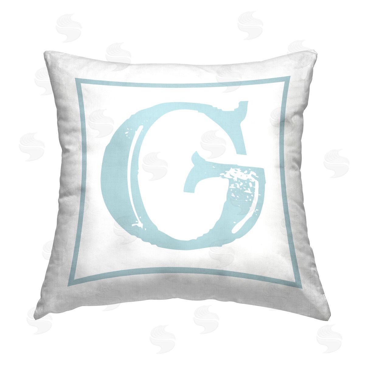 Stupell Studio G Alphabet Initial Printed Plush Polyester Throw Pillow