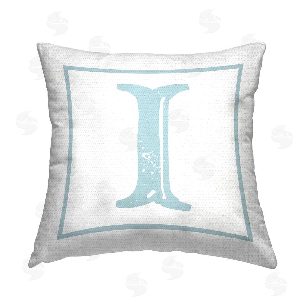 Stupell Studio I Letter Initial Outdoor Quick-Dry Polyester Printed Throw Pillow