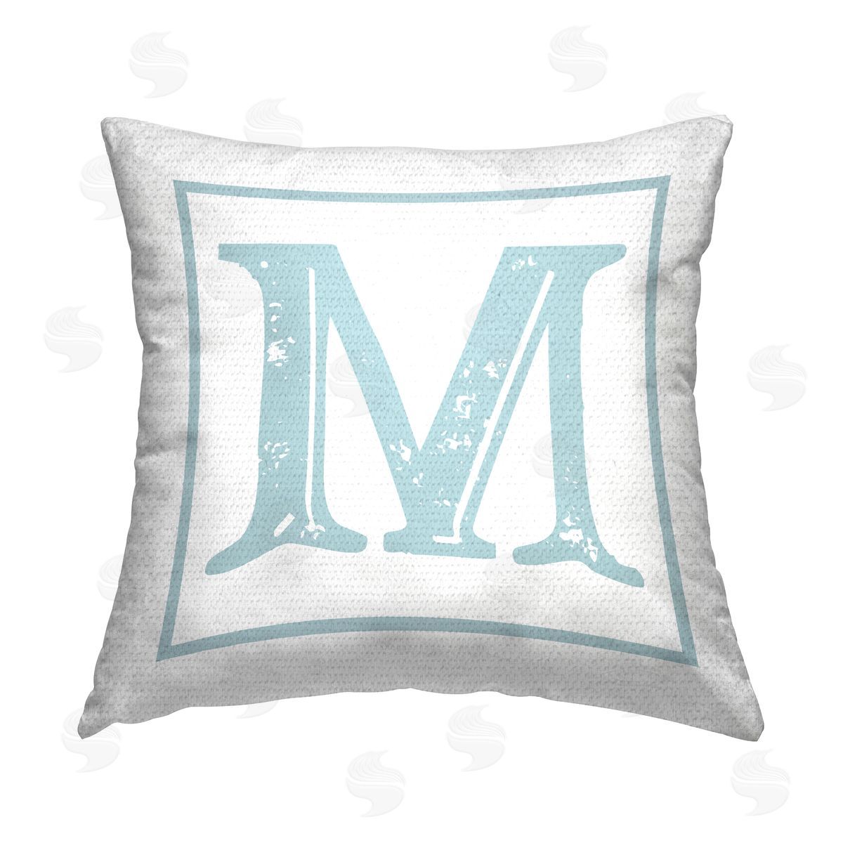 Stupell Studio M Letter Initial Outdoor Quick-Dry Polyester Printed Throw Pillow