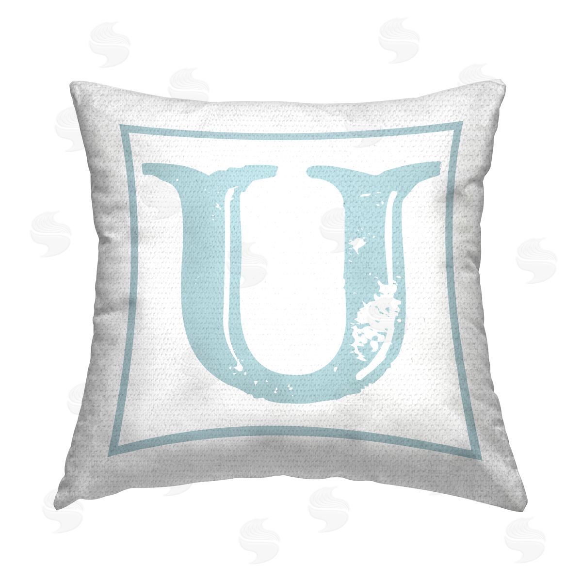 Stupell Studio U Alphabet Initial Outdoor Quick-Dry Polyester Printed Throw Pillow