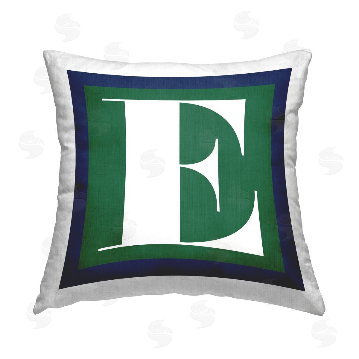 Stupell Studio Green E Alphabet Letter Printed Plush Polyester Throw Pillow