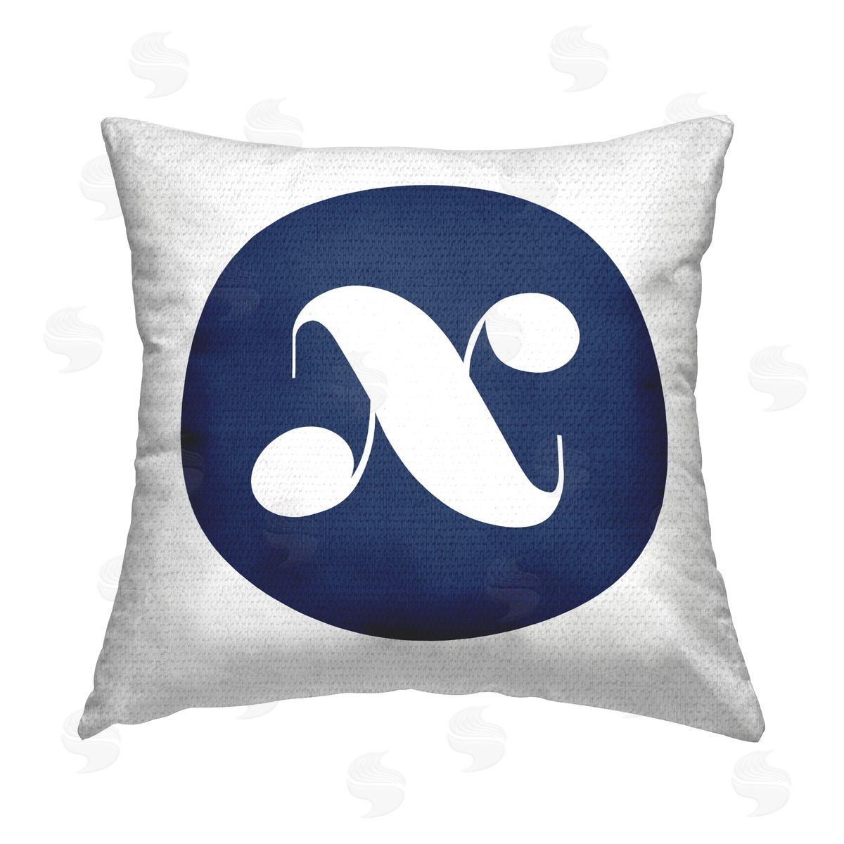 Stupell Studio Blue X Name Letter Outdoor Quick-Dry Polyester Printed Throw Pillow
