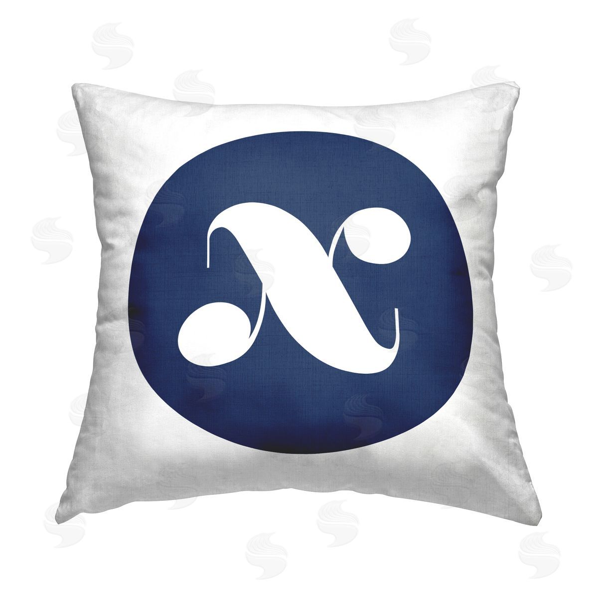 Stupell Studio Blue X Name Letter Printed Plush Polyester Throw Pillow