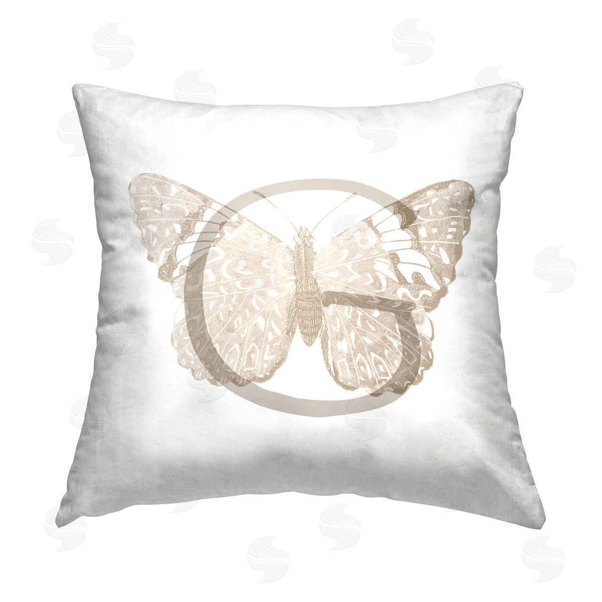 Stupell Studio Butterfly Name Letter G Printed Plush Polyester Throw Pillow