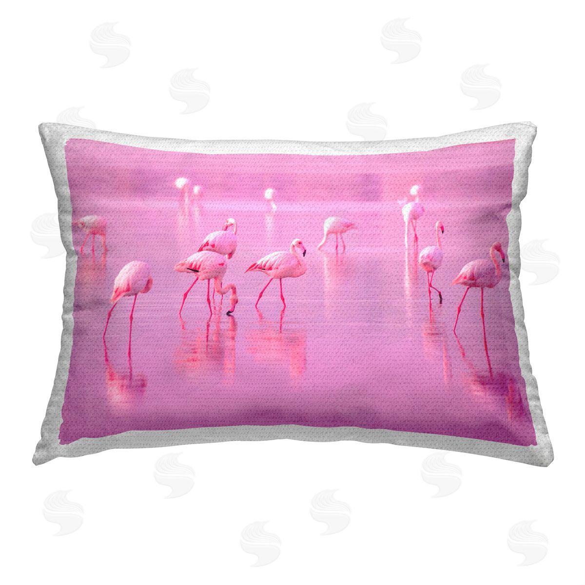 Elephant Stock Pink Flamingo Flock Outdoor Quick-Dry Polyester Printed Throw Pillow