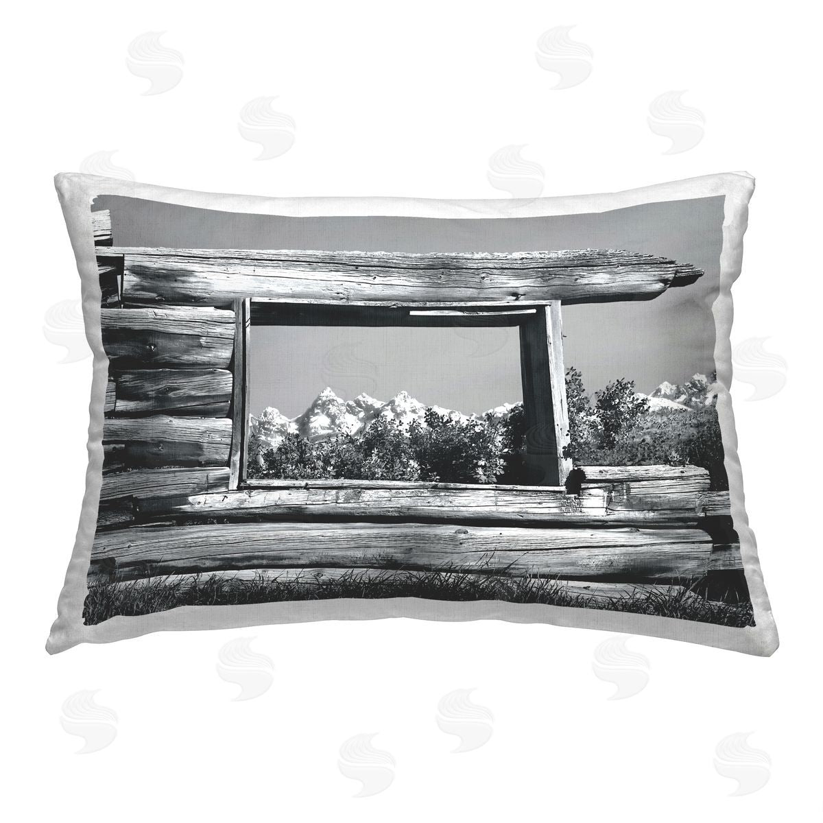 Steve Toole Rustic Country Window Printed Plush Polyester Throw Pillow