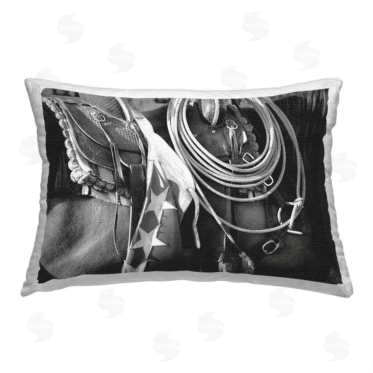 Steve Toole Western Horse Saddle Outdoor Quick-Dry Polyester Printed Throw Pillow