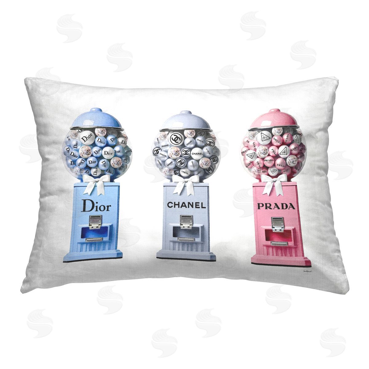 Amanda Greenwood Fashion Gumball Machines Printed Plush Polyester Throw Pillow
