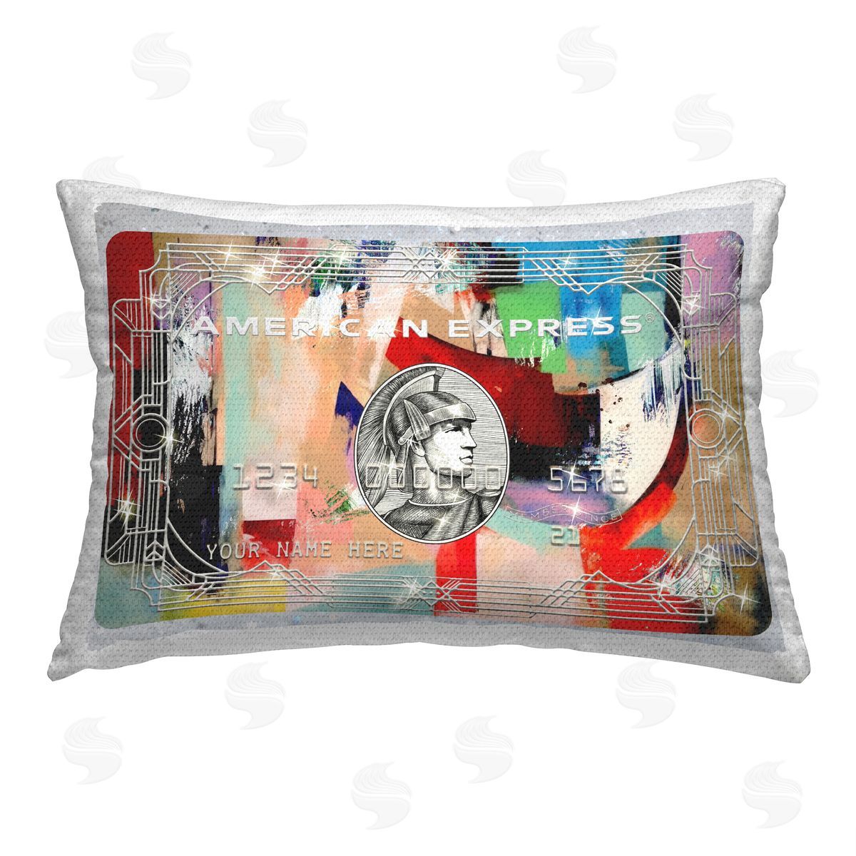 Ziwei Li Glam Credit Card Outdoor Quick-Dry Polyester Printed Throw Pillow