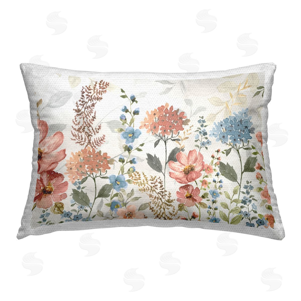 Nan Spring Florals Pattern Outdoor Quick-Dry Polyester Printed Throw Pillow