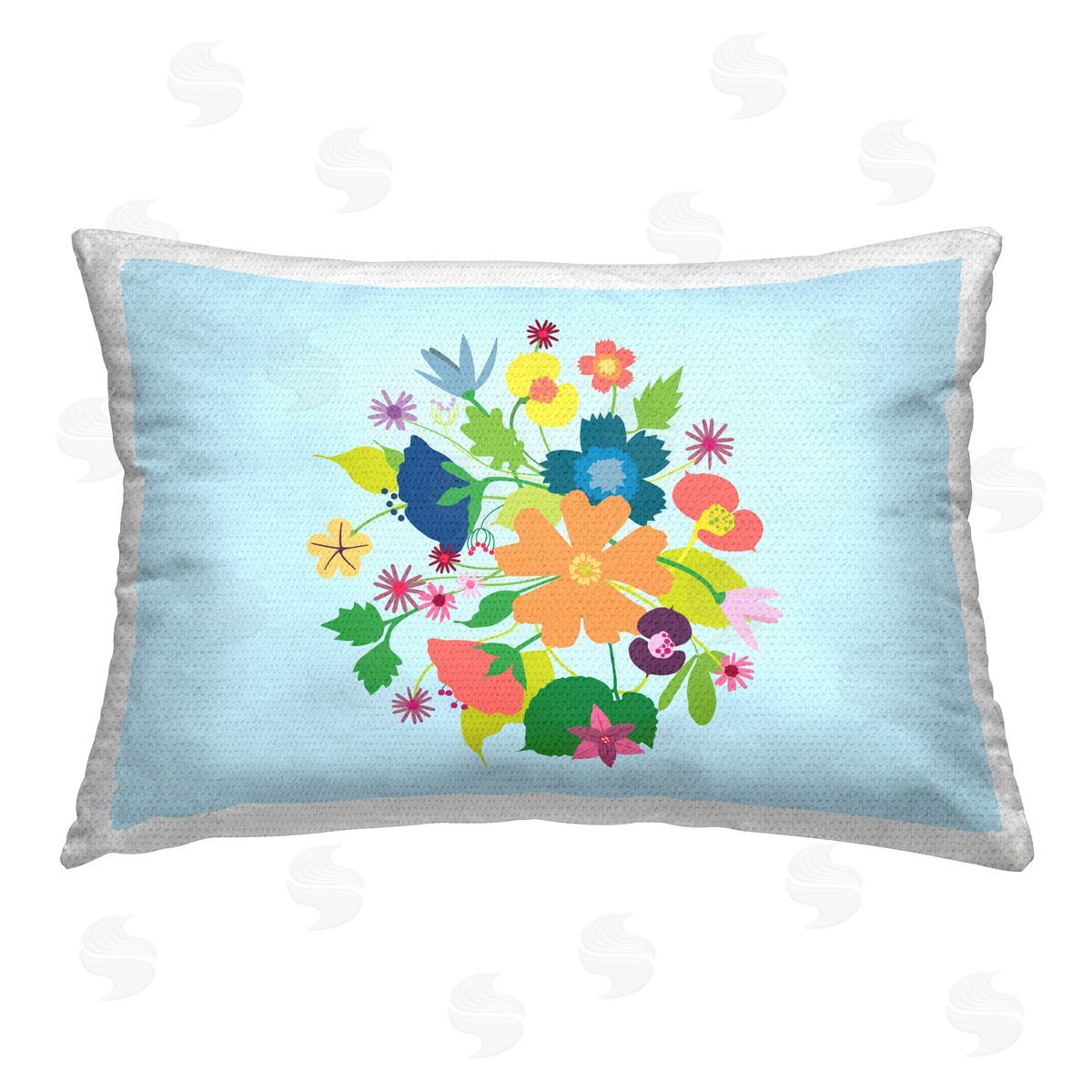 Pragya Kothari Vivid Flower Blooms Outdoor Quick-Dry Polyester Printed Throw Pillow