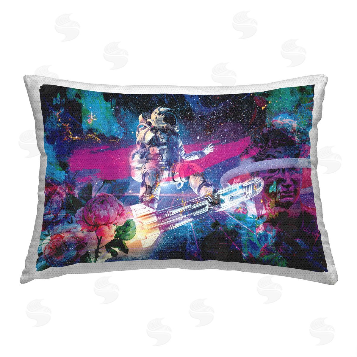 Elephant Stock Abstract Space Nebula Outdoor Quick-Dry Polyester Printed Throw Pillow