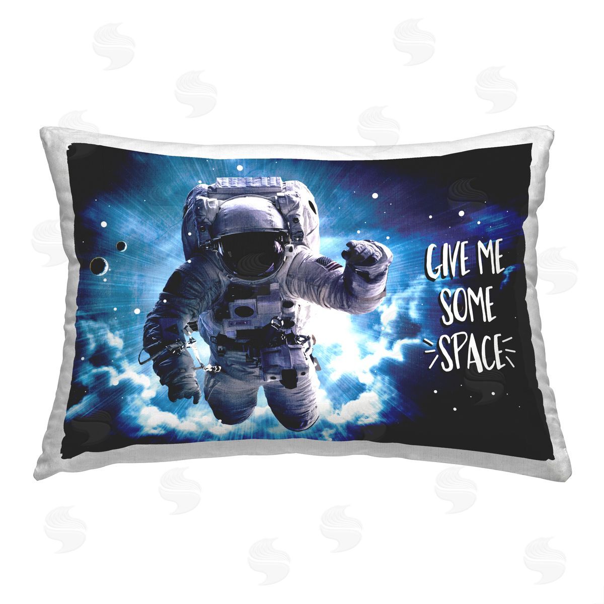 Elephant Stock Give Me Space Astronaut Printed Plush Polyester Throw Pillow