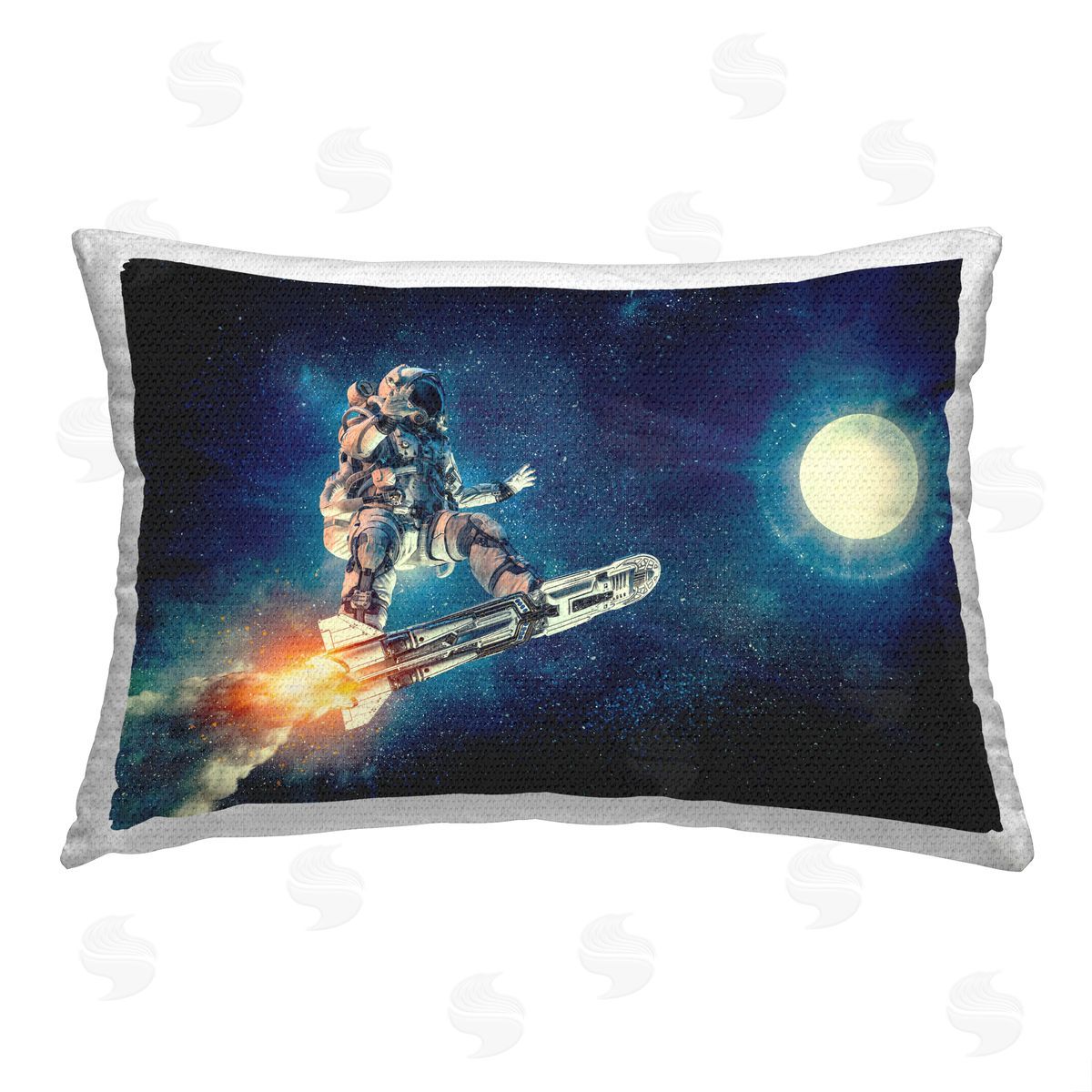 Neo Mechanica Astronaut on Spaceship Outdoor Quick-Dry Polyester Printed Throw Pillow
