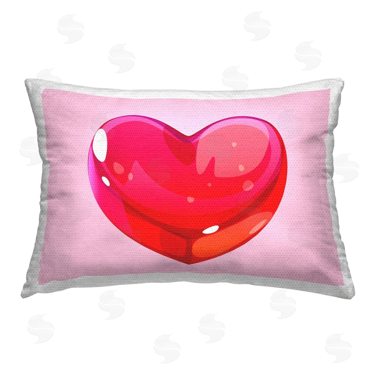 Stupell Studio Modern Heart Candy Outdoor Quick-Dry Polyester Printed Throw Pillow