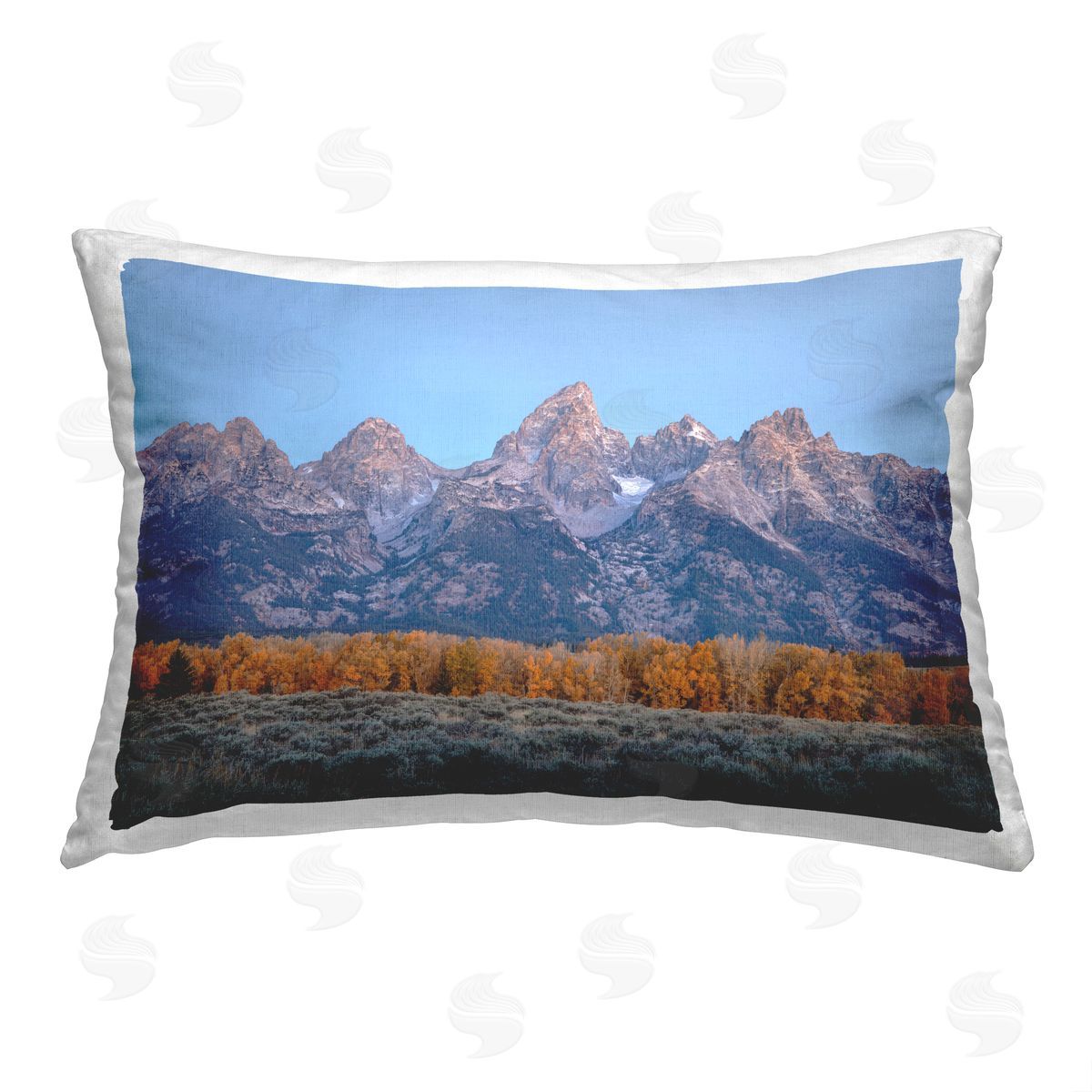 Daniel Sproul Mountain Peaks Landscape Printed Plush Polyester Throw Pillow