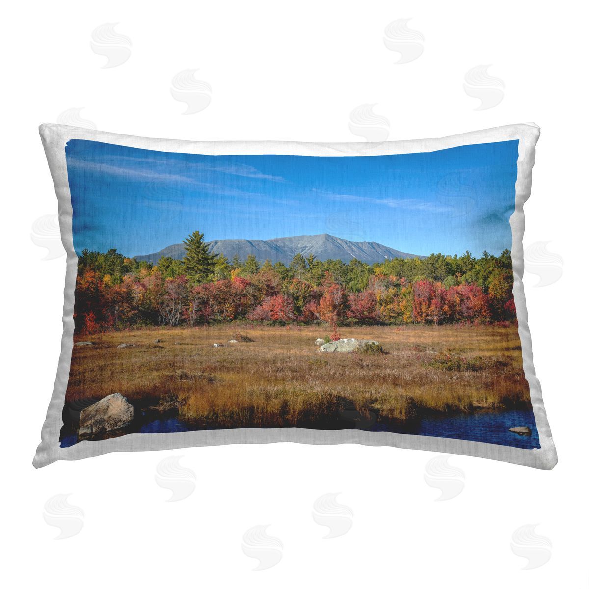 Daniel Sproul Rural Stream Landscape Printed Plush Polyester Throw Pillow