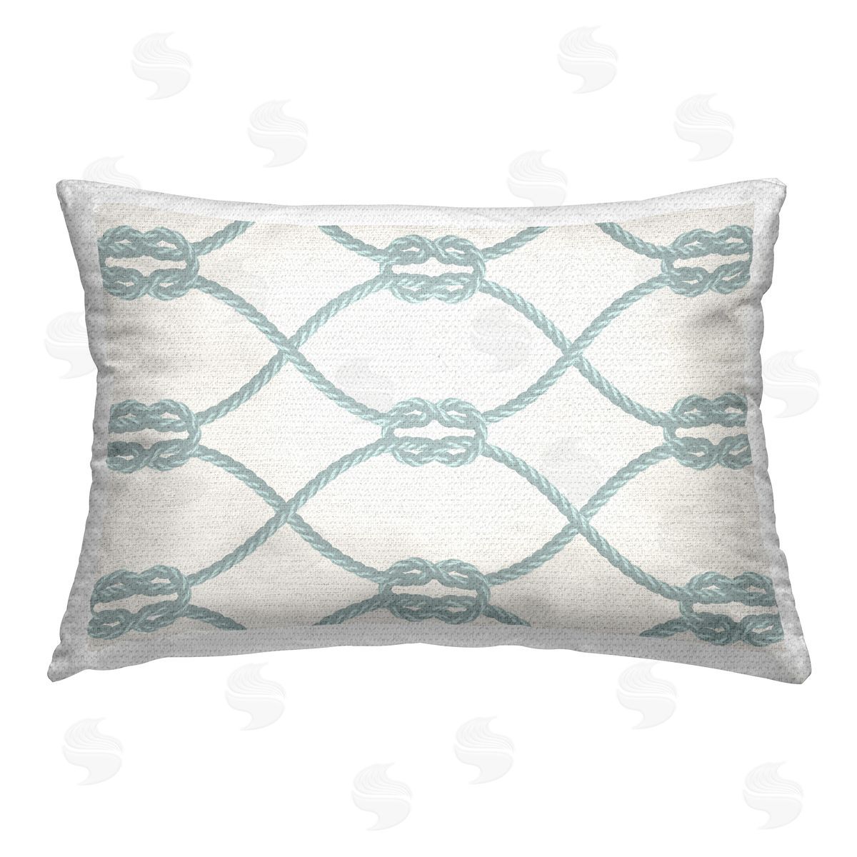 Daphne Polselli Nautical Boat Knots Outdoor Quick-Dry Polyester Printed Throw Pillow